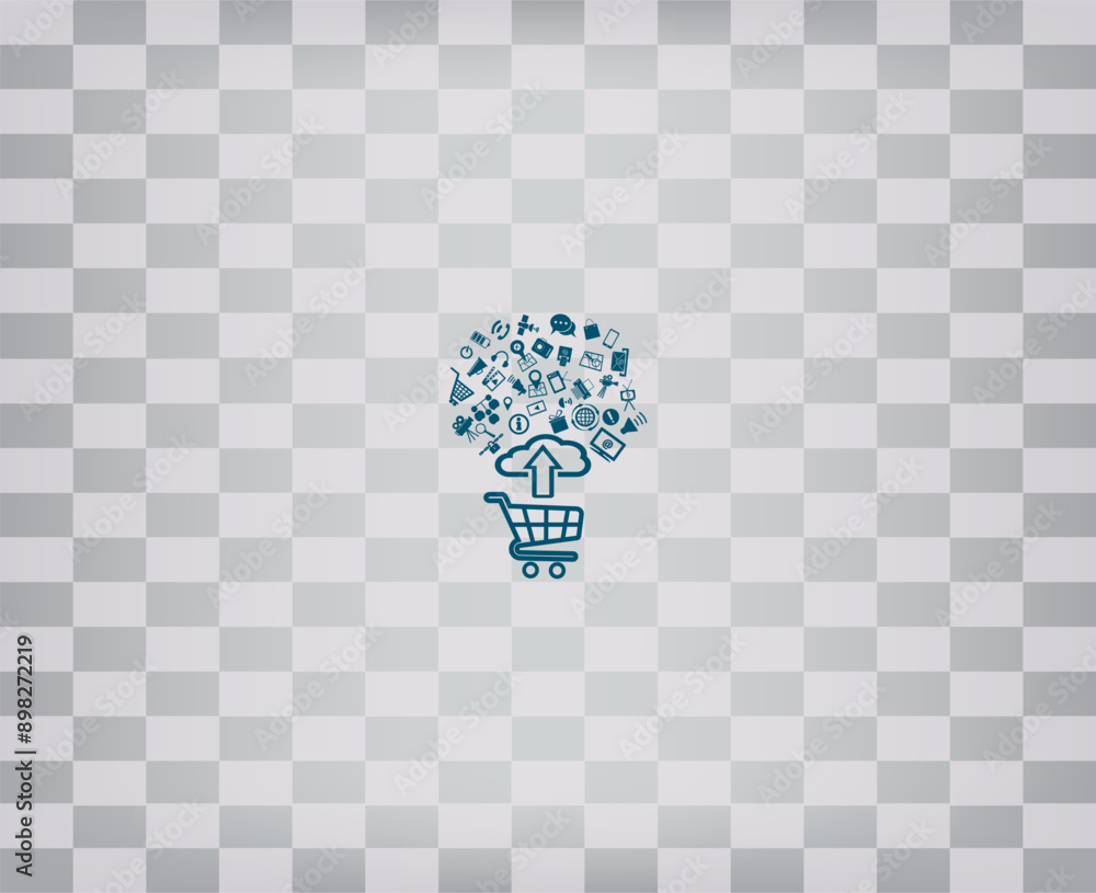 Poster vector illustration on a gray background with a gradient
