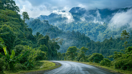 Fototapeta premium mountain road in the mountains