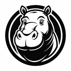 hippopotamus head icon 