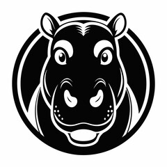 hippopotamus head icon 