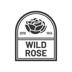 Rose flower logo design illustration