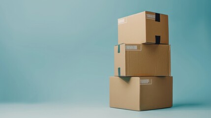 Obraz premium The stack of cardboard boxes