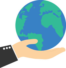 
Earth And Hand Vector, Earth On The Hand Vector Illustration

