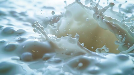A close up of a milk splash.