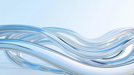 Fototapeta premium Holographic oil waves, smooth motion, advanced refinery, continuous flow