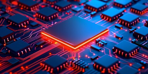 Cpu chip on the motherboard.