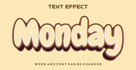 Monday editable text effect