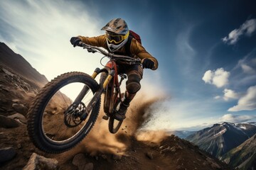 Naklejka premium Extreme sports motorcycle bicycle vehicle.