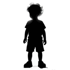 child silhouette, kids silhouette.