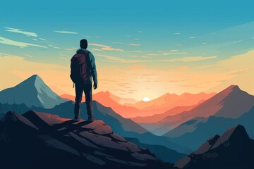 Men Backpacker backpack backpacking adventure.