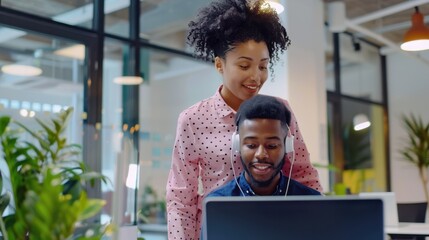 The coworkers at the computer