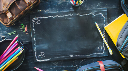 black chalk blackboard mockup