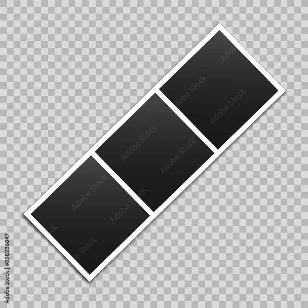 Poster vector empty photo frames with shadow isolated on transparent background. template mockup photo desi