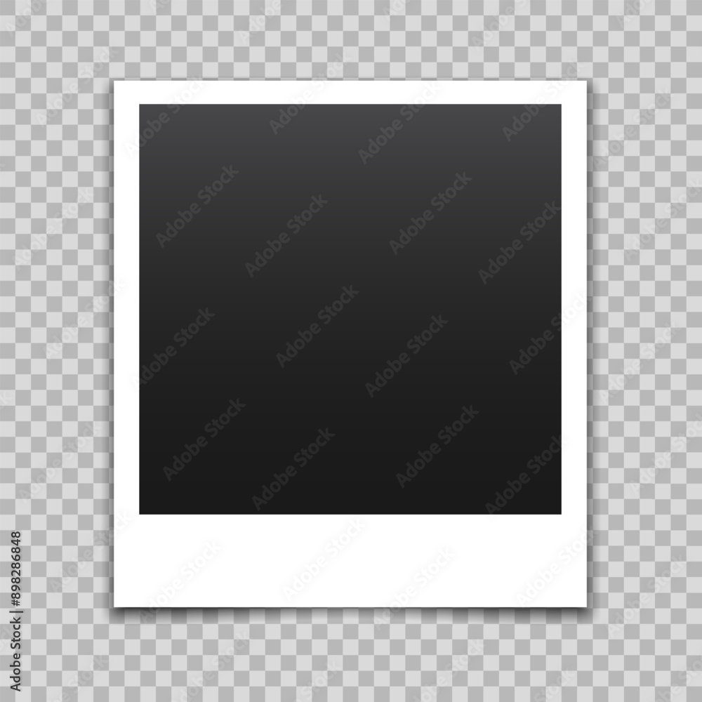 Poster vector empty photo frames with shadow isolated on transparent background. template mockup photo desi