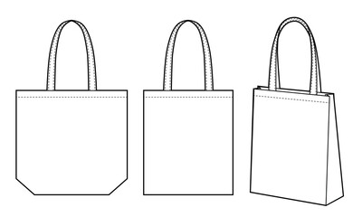 Template shopping bag flat design