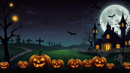 halloween background with pumpkin