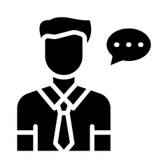 Consultant Vector Glyph Icon Design