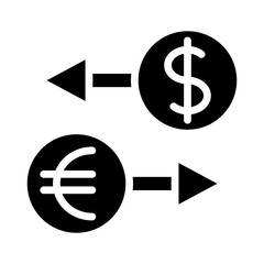 Money Exchange Vector Glyph Icon Design
