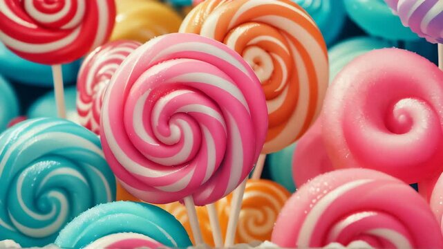 Confectionery candy shop lollipops, caramel, cotton candy