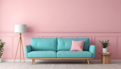 Modern Living Room interior design and decoration ideas house beautiful background, home studio with natural daylight. Generative AI
