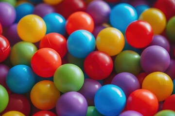 Colorful Ball Pit. Abstract Background with Bright Colours for Children's Play