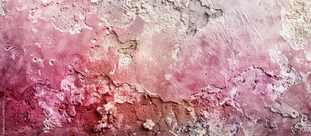 Poster An aged limestone surface with a pink abstract texture perfect for adding text or graphics with copy space image