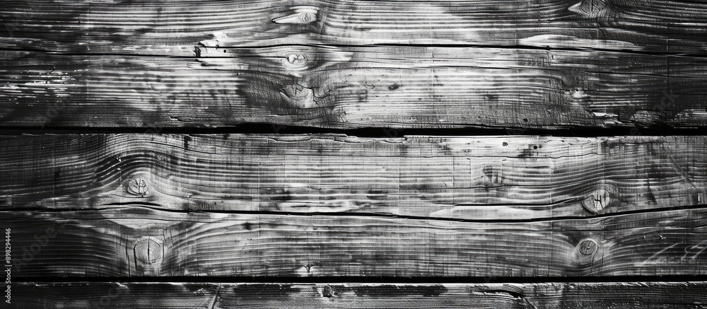 Poster Abstract black and white wooden background with copy space image for text