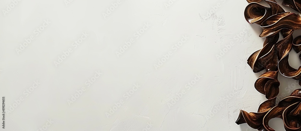 Leinwandbilder aerial perspective of a corkscrew with a blank background for writing a copy space image