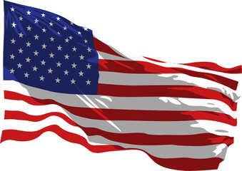 Fototapeta premium american flag waving
