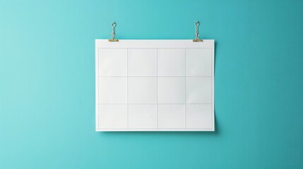 A minimalist wall calendar for keeping track of school events and assignments