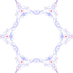 繊細なフレームイラスト（線画）