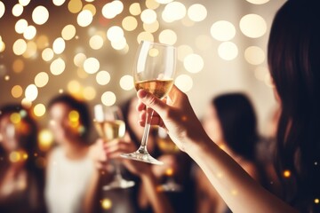 Party celebration defocused holding.