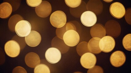 Obraz premium soft bokeh background with golden and warm-toned lights gently blurred, creating a dreamy and festive atmosphere suitable for celebratory themes