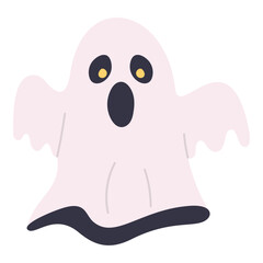 Ghost, vector illustration on white background