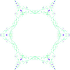 繊細なフレームイラスト（線画）