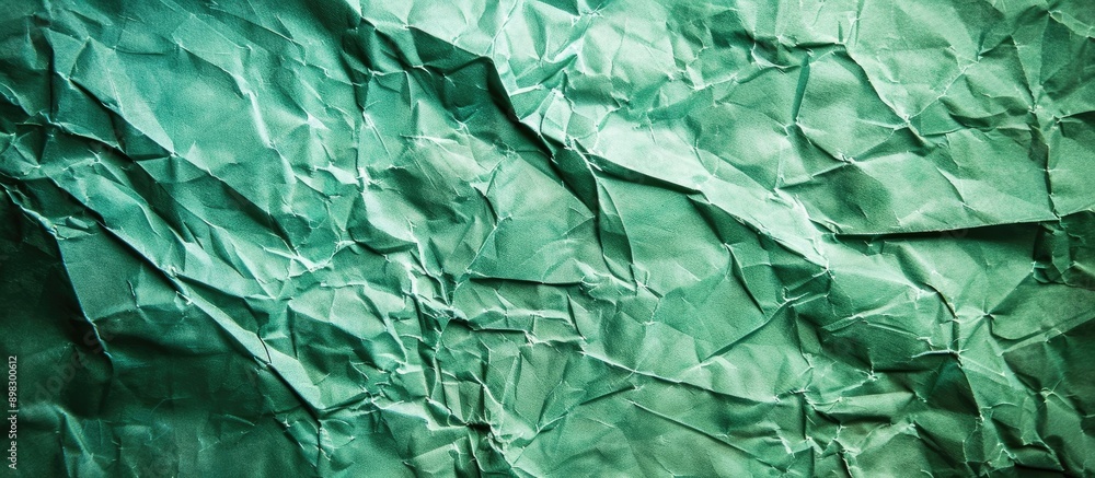 Aufkleber crumpled green paper with a textured background ideal for copy space image