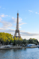 Obraz premium France. Paris. Eiffel Tower. Evening. Olympic rings. Olympics