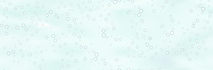 Air bubbles in sparkling water. Two phases gel as a seamless pattern. Macro image of oil droplets or liposomes in a liquid. Vector bg of ceramide serum or retinol emulsion.