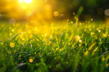 Golden sunshine, green grass