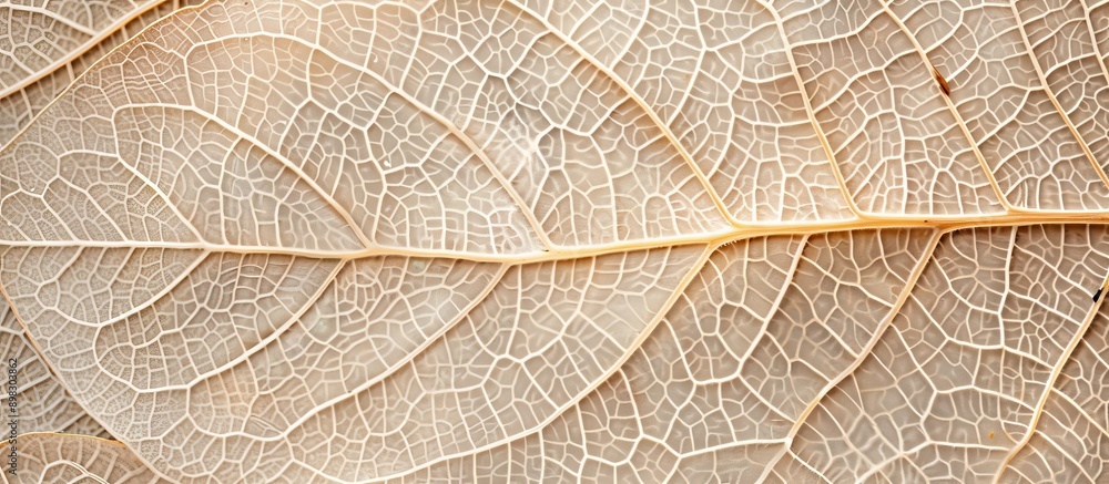 Aufkleber a detailed view of an attractive decorative skeleton leaf in a copy space image