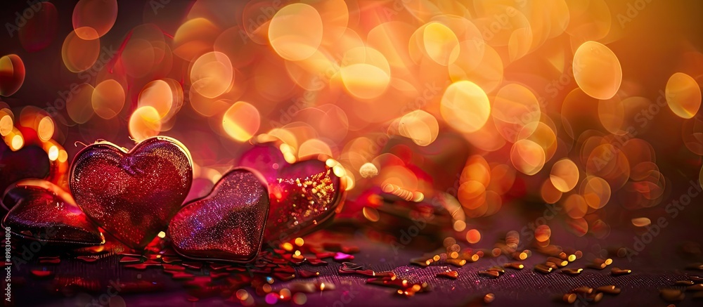 Aufkleber background adorned with hearts perfect for a romantic copy space image