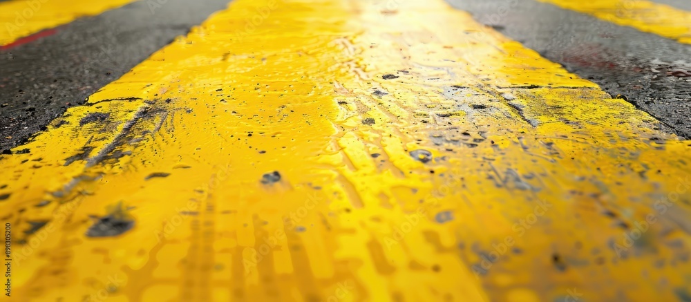 Poster detailed traffic paint on a cement floor with ample copy space image