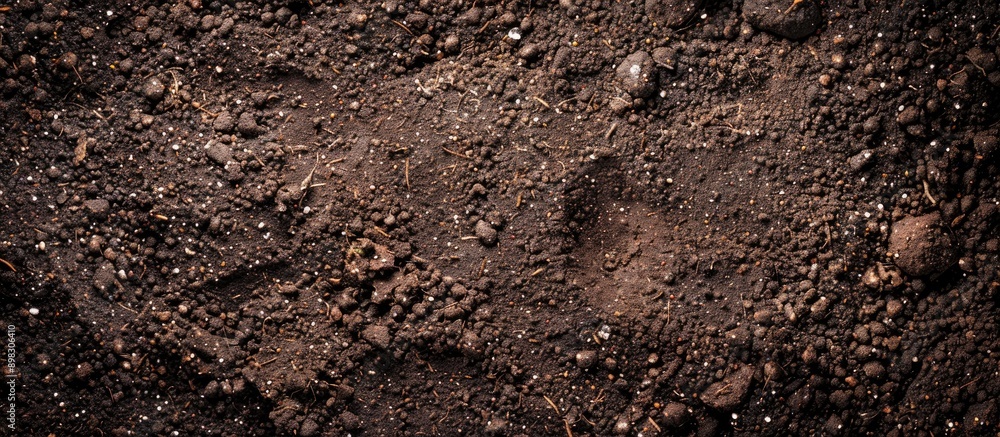 Poster Background of brown soil texture with copy space image