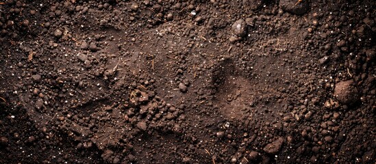 Background of brown soil texture with copy space image