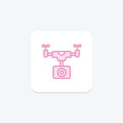 Drone Camera duotone line icon , vector, pixel perfect, illustrator file