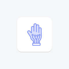 Wired Gloves duotone line icon , vector, pixel perfect, illustrator file