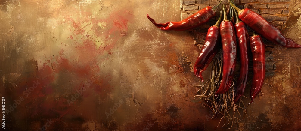 Poster chili backdrop with copy space image