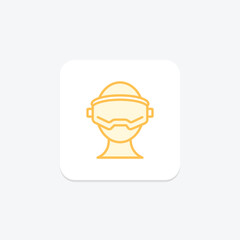 Virtual Reality duotone line icon , vector, pixel perfect, illustrator file