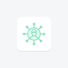 Affiliate Marketing duotone line icon , vector, pixel perfect, illustrator file