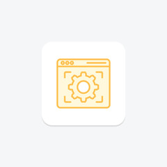 Browser Setting duotone line icon , vector, pixel perfect, illustrator file